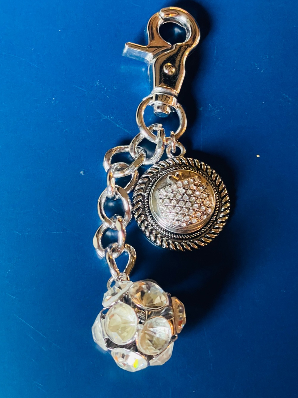 Silver Crystal Purse CharmAccent - Women Jewelry